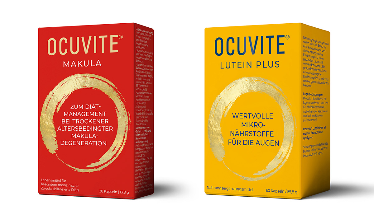 OCUVITE® Produkte mit neuer Verpackung und unveränderter Rezeptur
