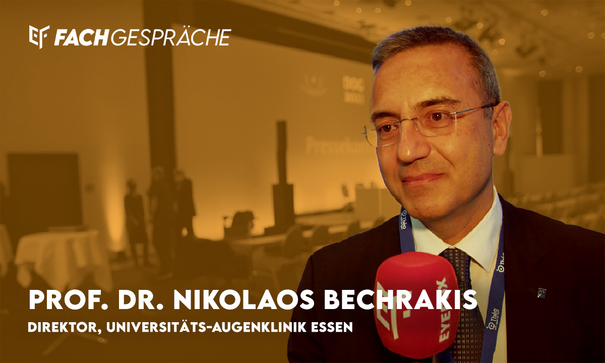 Neu in der Mediathek: Fachgespräch mit Prof. Nikolaos Bechrakis zum Thema „Retinoblastom, Aderhautmelanom & Liquid Biopsy