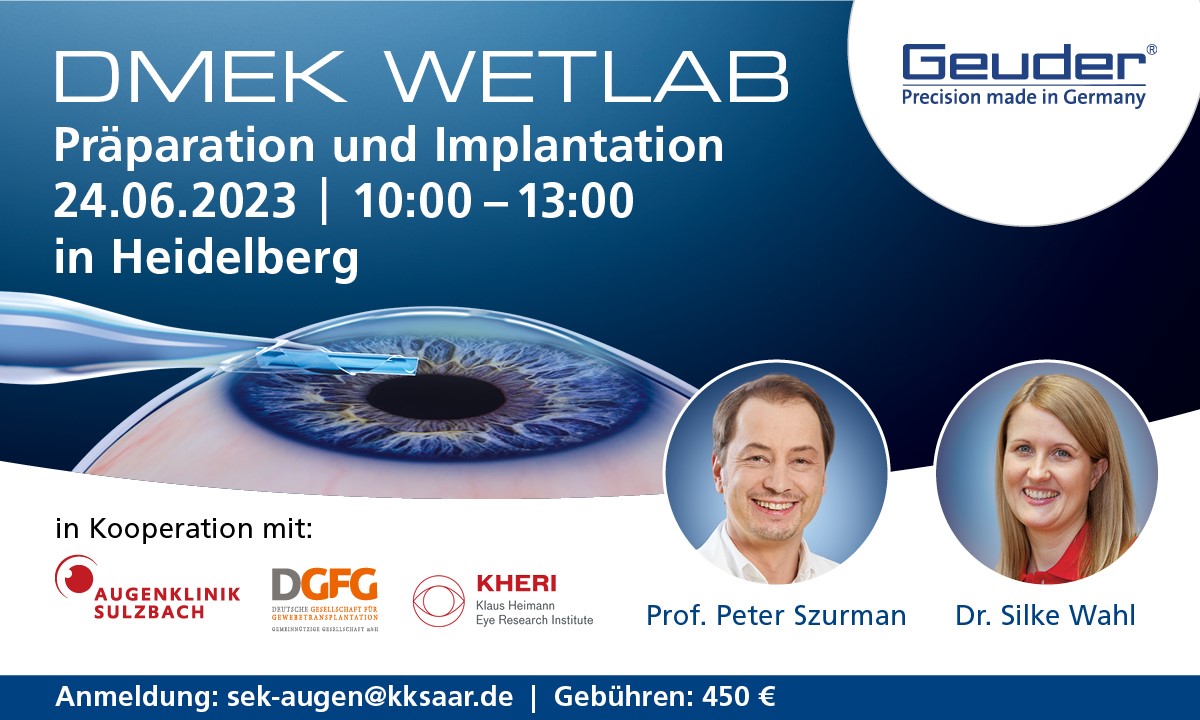 DMEK-Wetlab der Sulzbacher Augenklinik bei der Geuder AG in Heidelberg