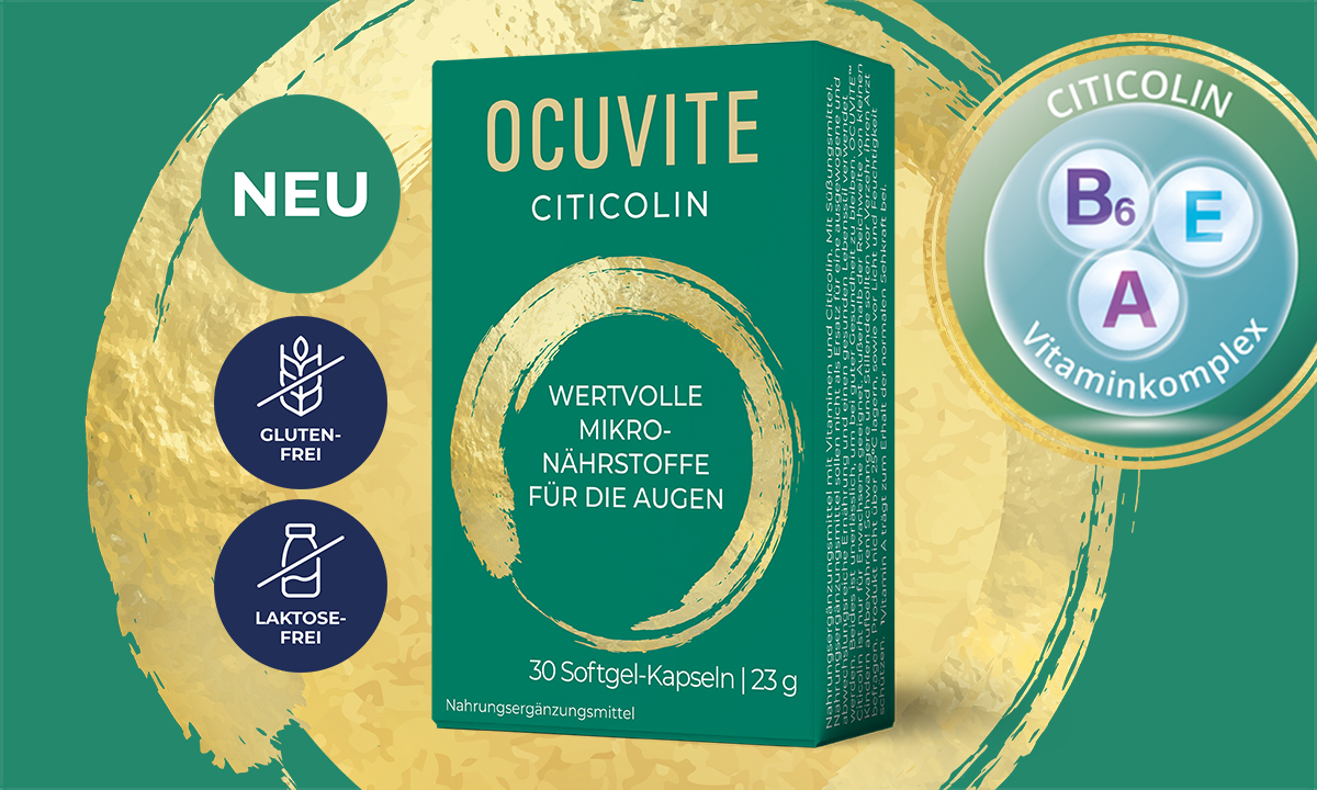 OCUVITE® Citicolin: Für ein gesundes Nervensystem des Auges und für eine Erhaltung der normalen Sehkraft⁺