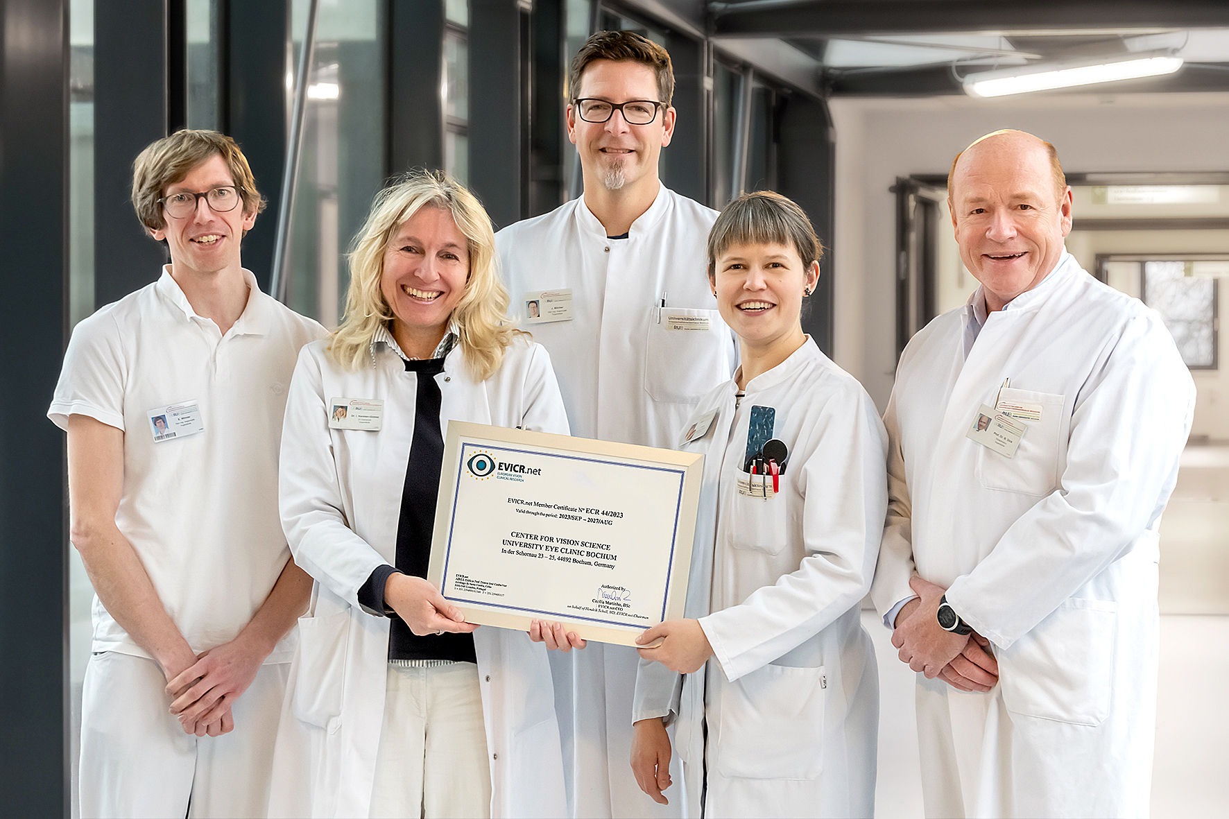 Universitäts-Augenklinik Bochum: Forschungszentrum als klinisches Exzellenzzentrum zertifiziert