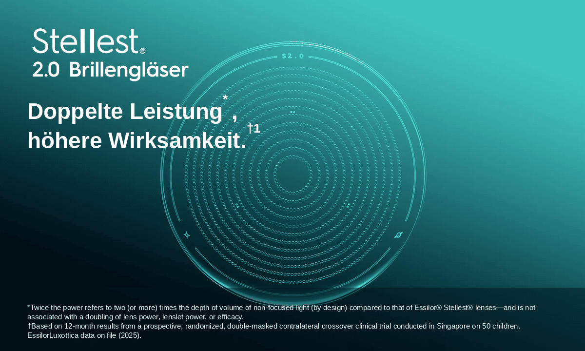 Einführung der Brillengläser Essilor® Stellest® 2.0: Ein bedeutender Fortschritt im Myopie-Management