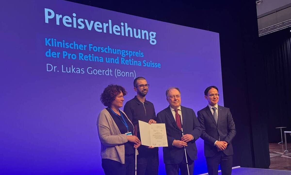 Dr. Lukas Goerdt erhält klinischen Forschungspreis 2026 der PRO RETINA Deutschland e. V., der PRO RETINA-Stiftung und der Retina Suisse
